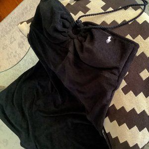 Ralph Lauren Black Terry Cloth Cover Up Sz  M